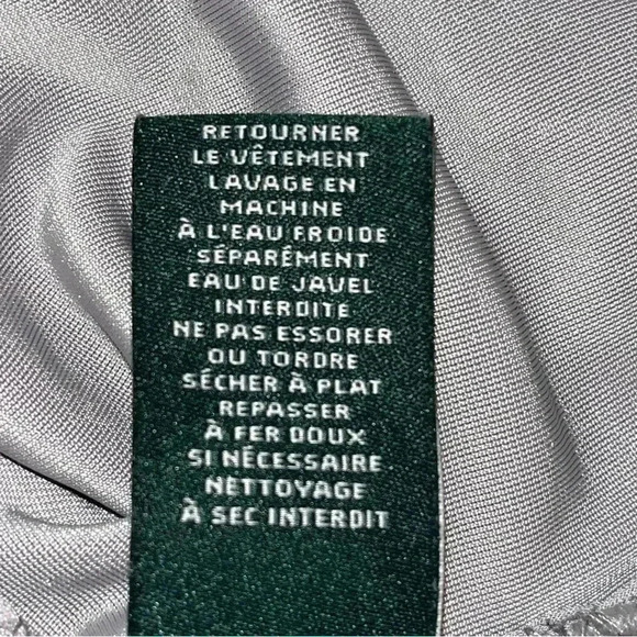 Ralph Lauren Silver Long Sleeve 1/2 Button Velvet Pullover Top Stretch Party SP - Picture 8 of 8